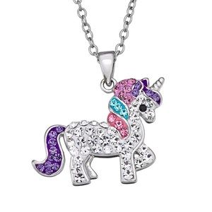 Crystal Unicorn Pendant Necklace